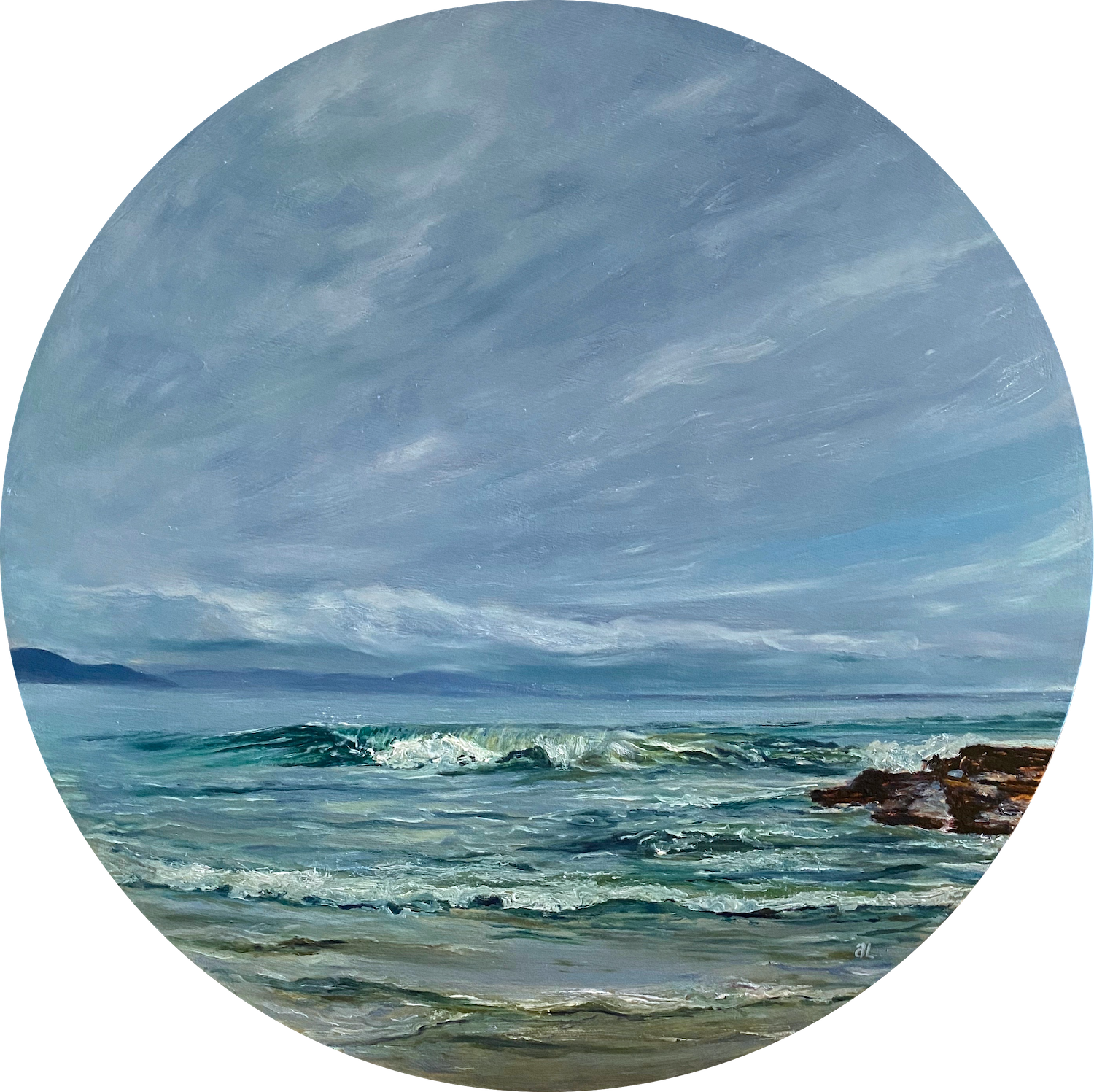 Averill Lawler - Where the Land and Sea Entwine, Calverts Beach, Storm Bay