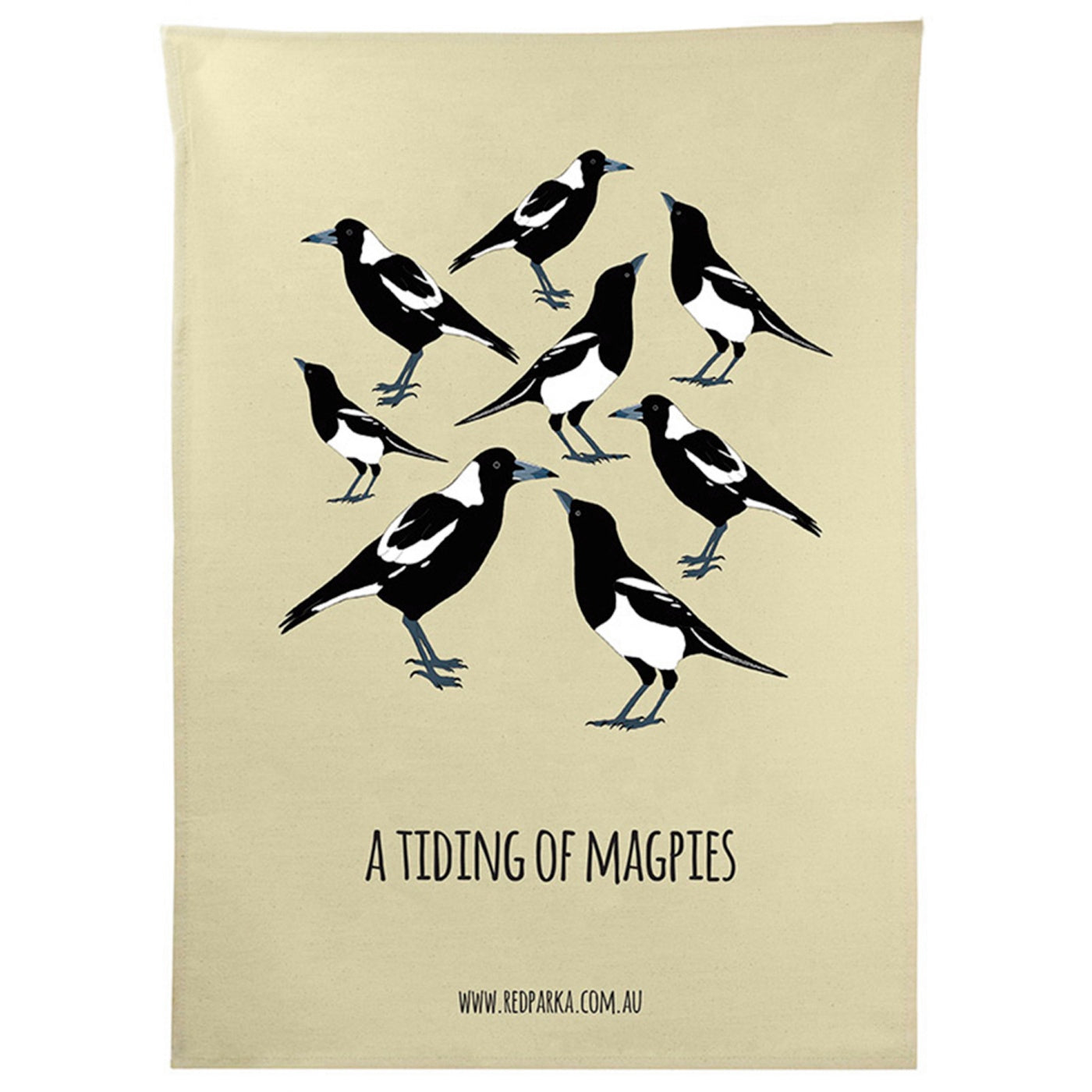 Red Parka - Tea Towel - Tiding of Magpies