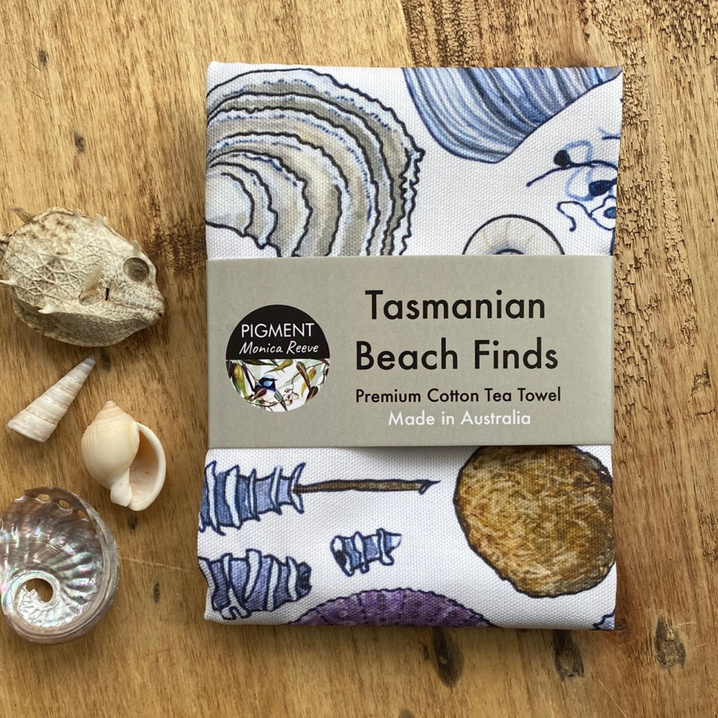 PIGMENT Monica Reeve - Tea Towel - Tasmanian Beach Finds