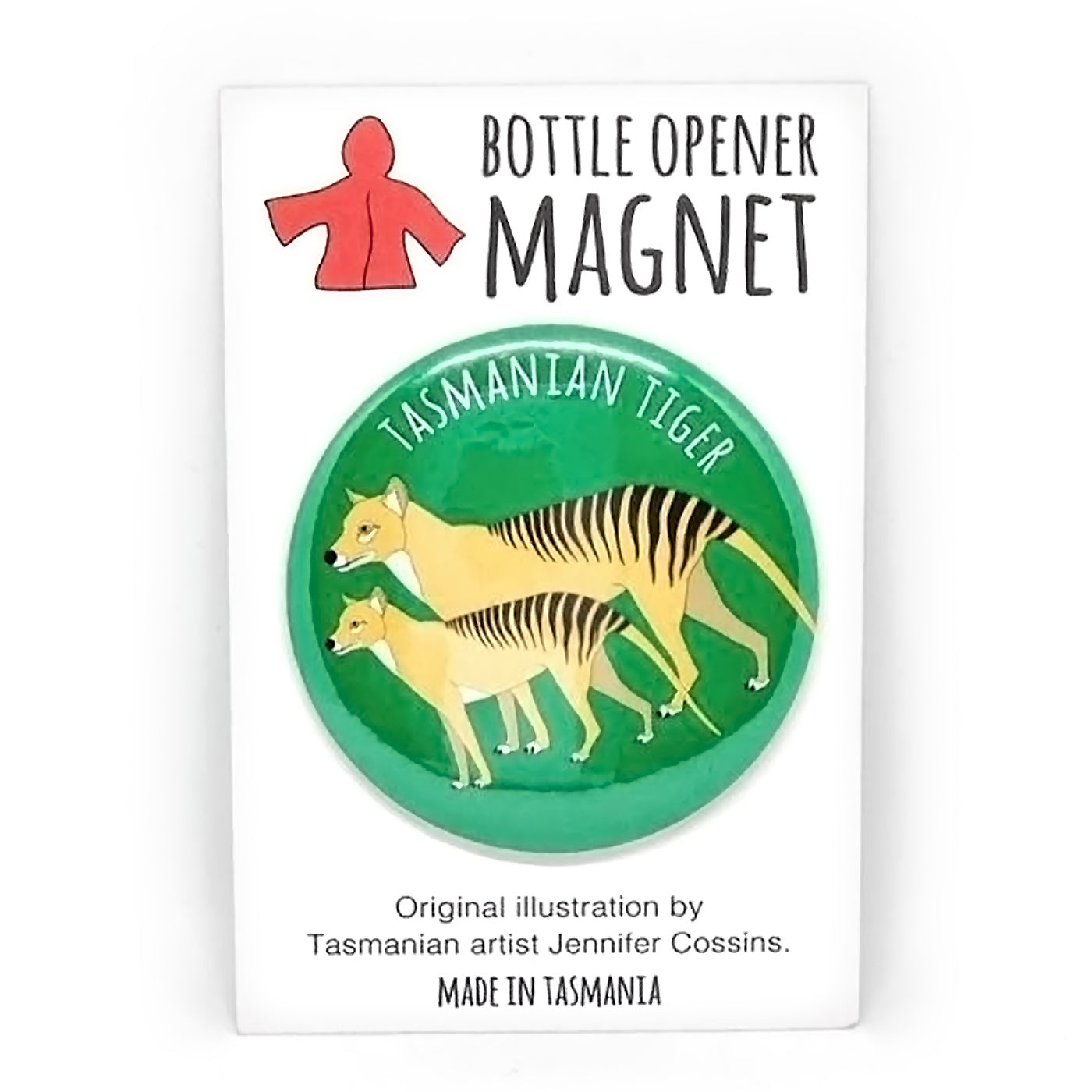 Red Parka – Bottle Opener Magnet – Tasmanian Tiger