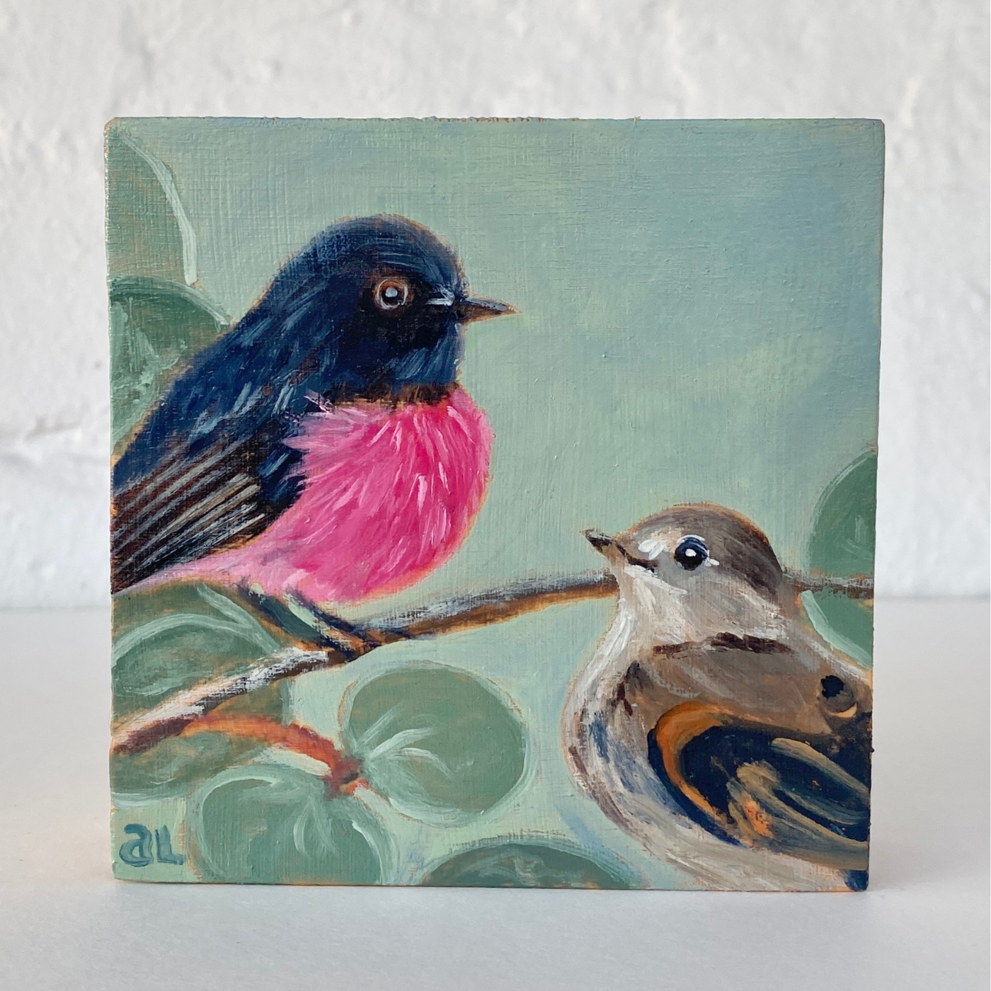 Averill Lawler - Birds of a Feather, Pink Robins