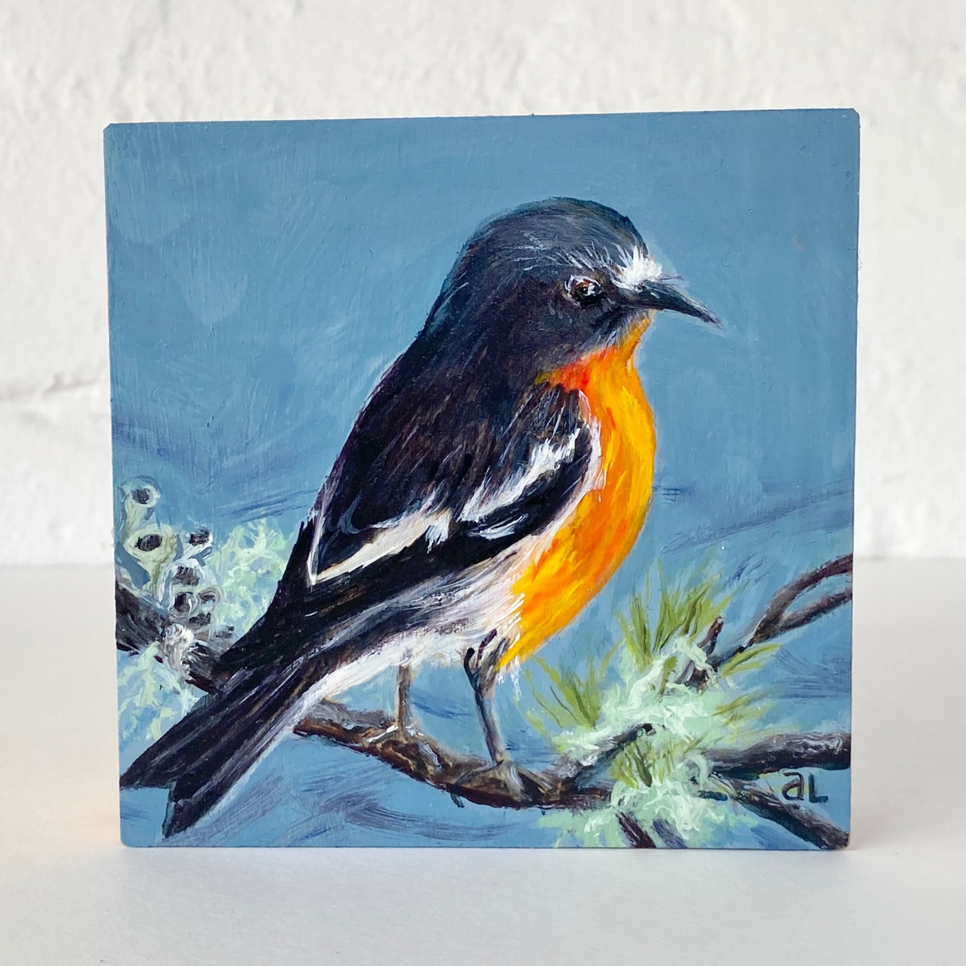 Averill Lawler - Flame Robin & Lichen