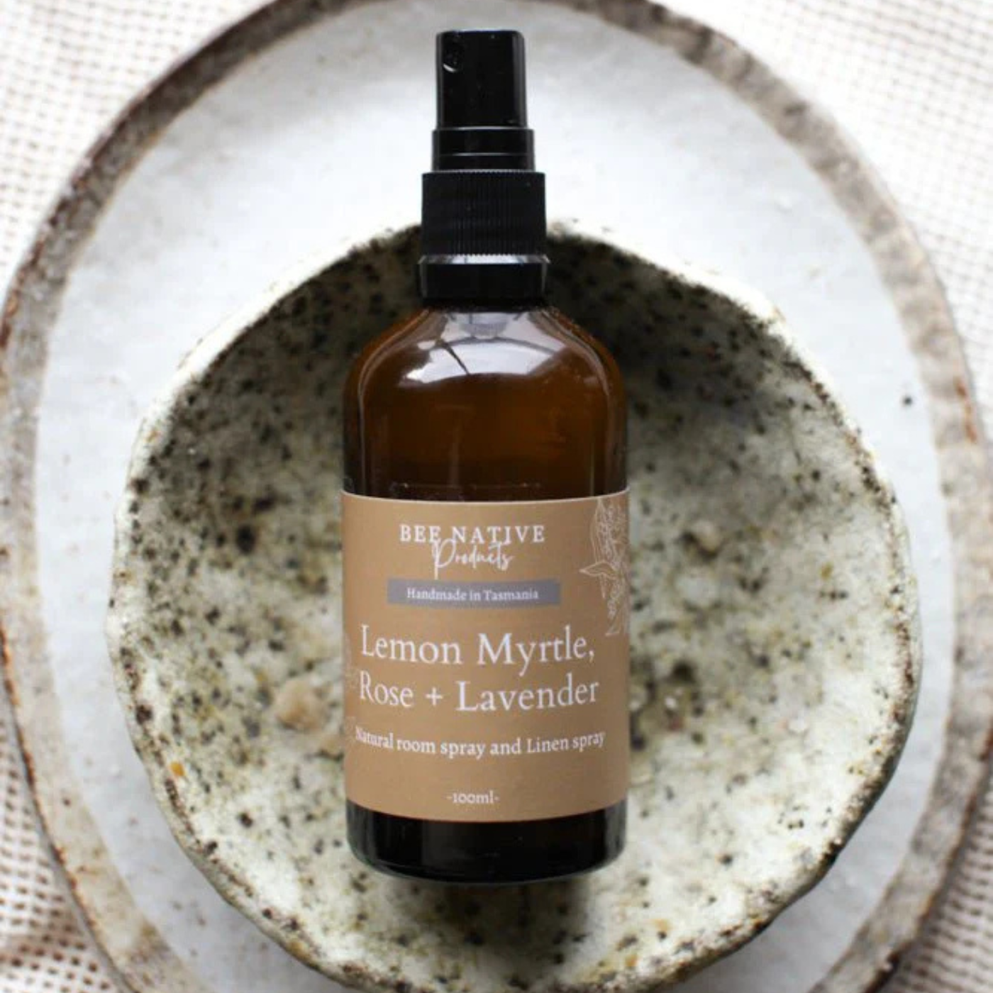 Bee Native - Lemon Myrtle, Rose and Lavender Room Spray