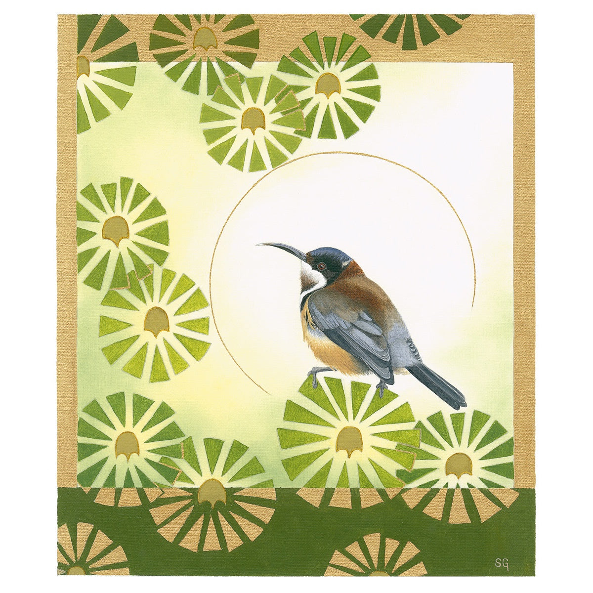 Sylvie Gerozisis - Birds of Tasmania - Oil Painting Art Print - The Eastern Spinebill