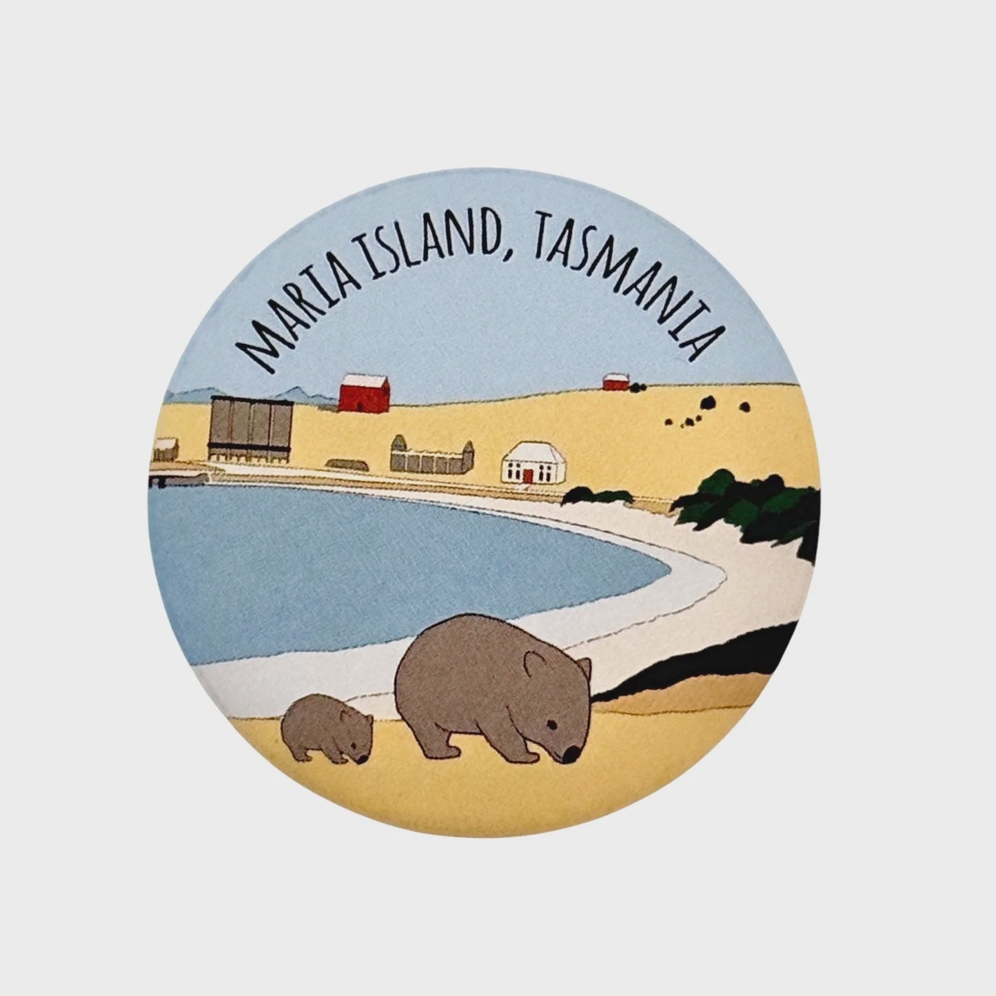 Red Parka – Bottle Opener Magnet - Maria Island