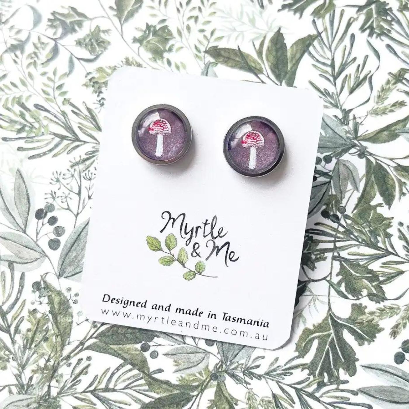 Myrtle & Me - Stud Earrings - Amanita Muscaria