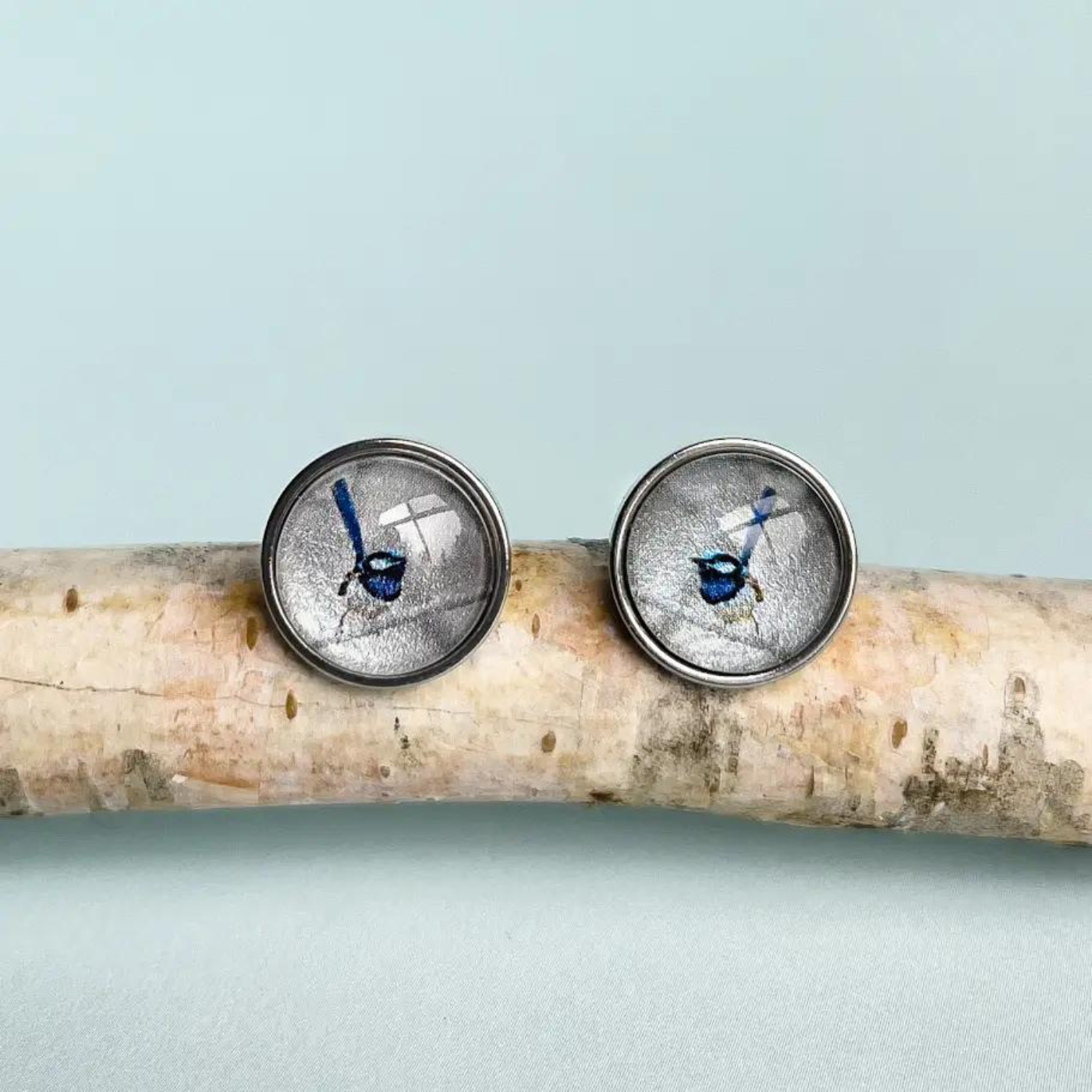 Myrtle & Me - Stud Earrings - Blue Wren