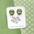 Myrtle & Me - Stud Earrings - Myrtle Tree - Metallic Green