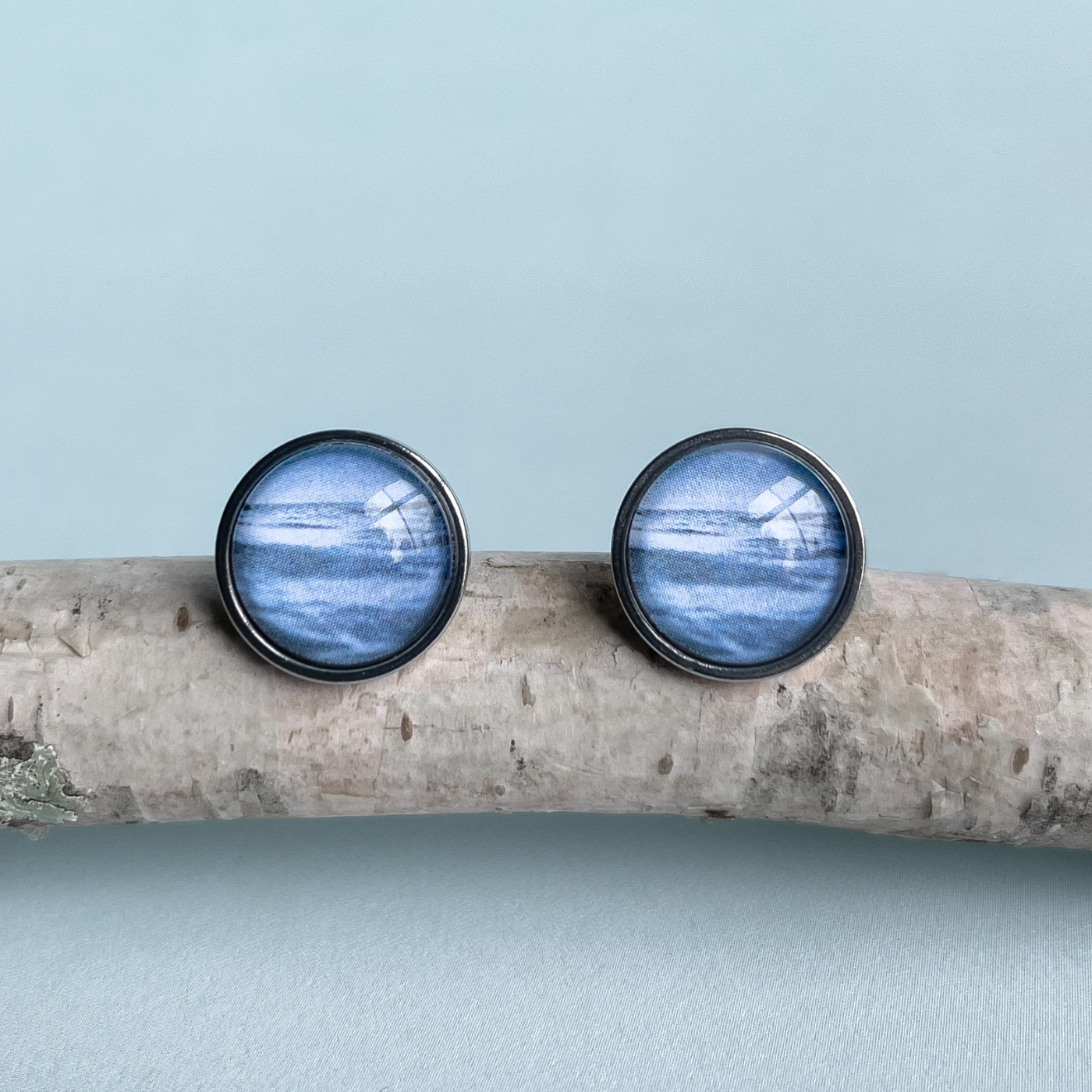 Myrtle & Me - Stud Earrings - Sea & Sky