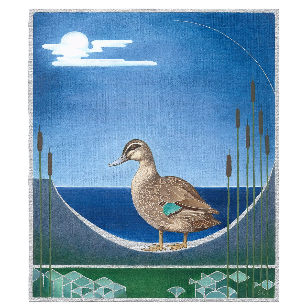 Sylvie Gerozisis - Birds of Tasmania - Oil Painting Art Print - The Pacific Duck