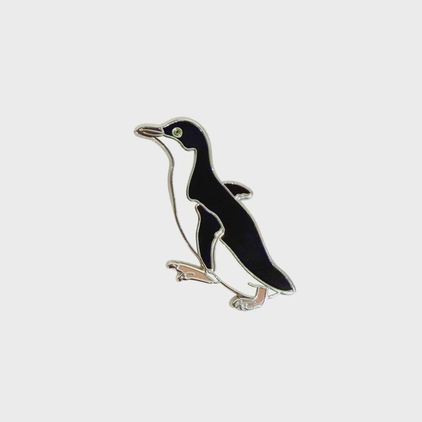 Red Parka - Enamel Pin - Little Penguin (White)