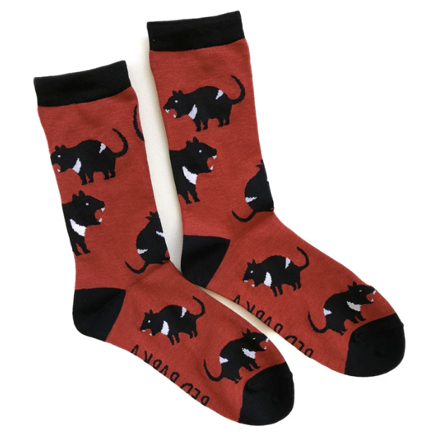 Red Parka - Socks - Child - Tasmanian Devil (Red)