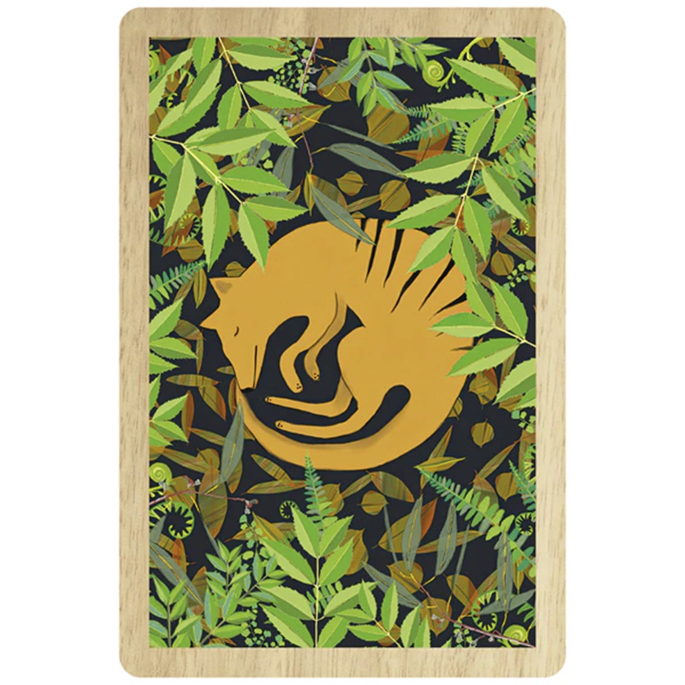 Red Parka - Wooden Magnet - Sleeping Forest Thylacine