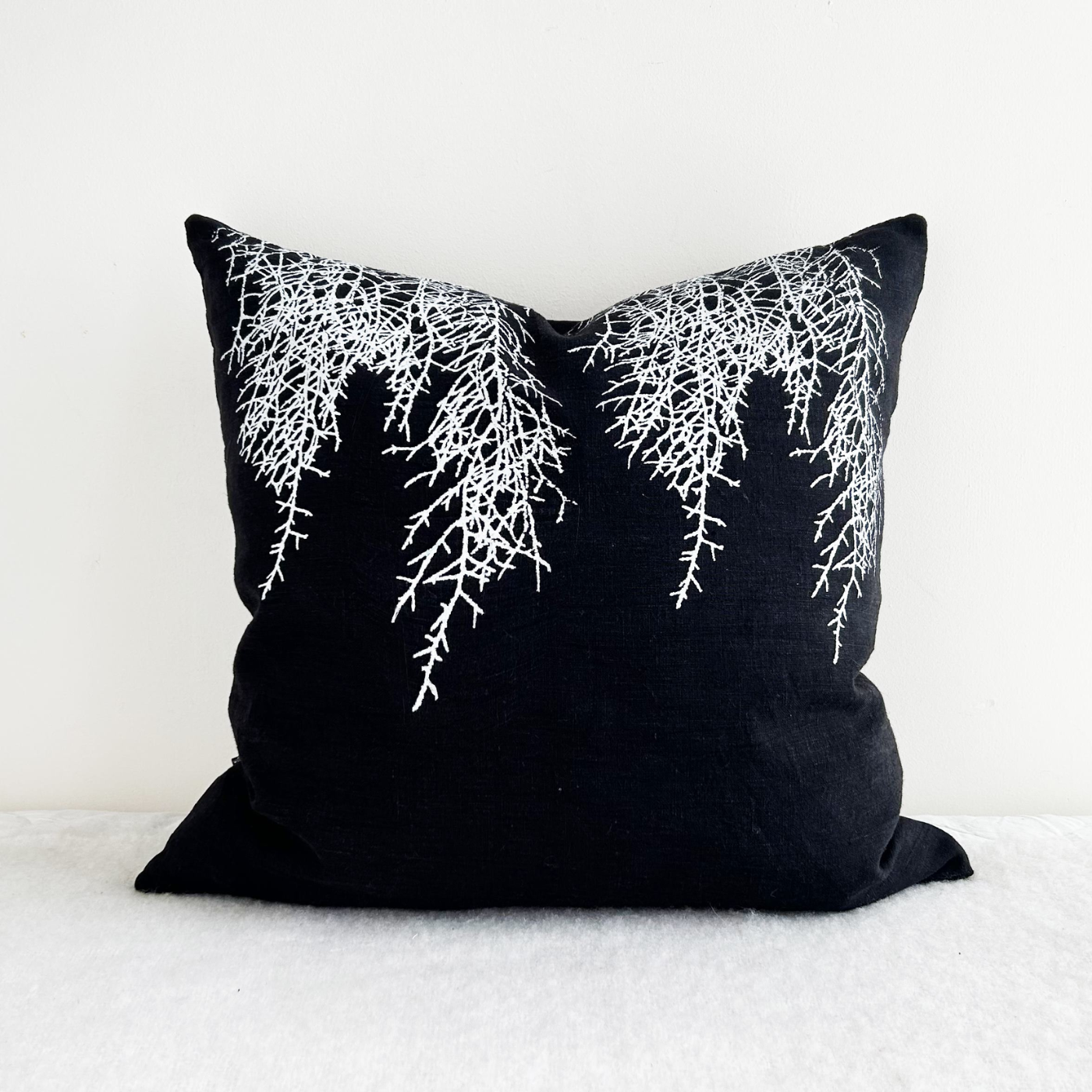 Stalley Briton - Cushion Cover - Huon Pine - White on Black