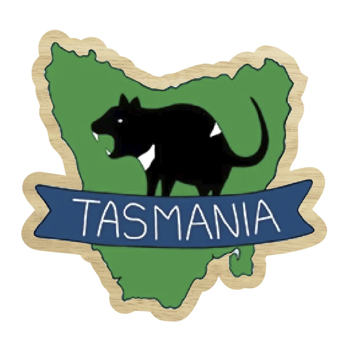 Red Parka - Wooden Magnet - Tasmania