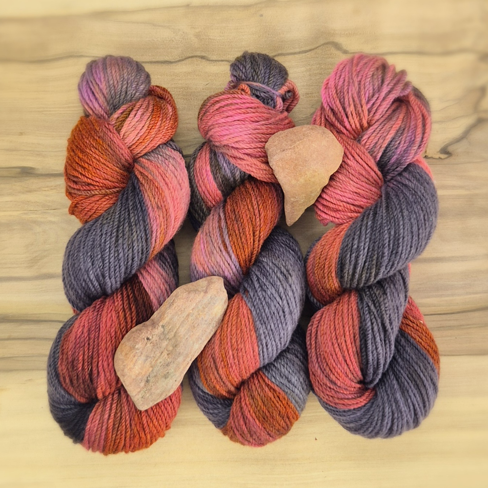 Hobart Wool Co - 100 gram Hand Dyed Yarn Skein - The Hazards
