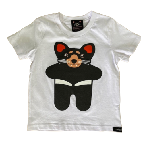 Tastex - Children's Tee - Tasmanian Devil (White)
