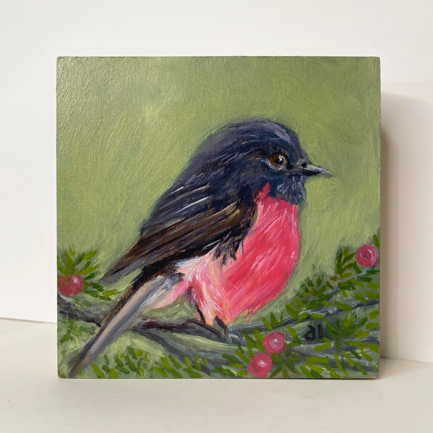 Averill Lawler - Pink Robin & Tasmanian Cheeseberry