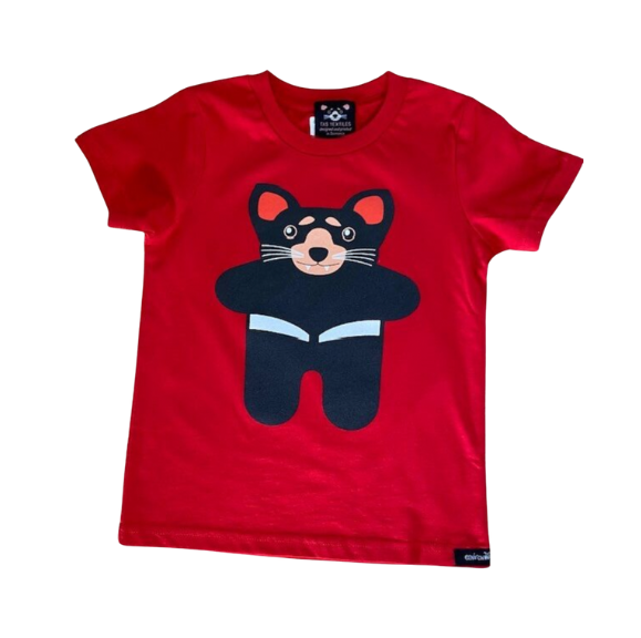 Tastex - Children's Tee - Tasmanian Devil (Red)
