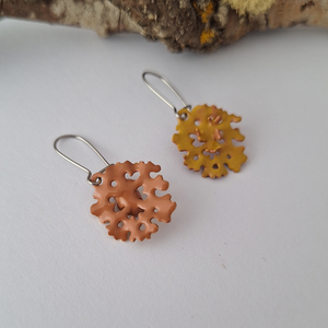 Hulley Jewellery - Foliose Turn Collection - Small Reversible Lichen Drops