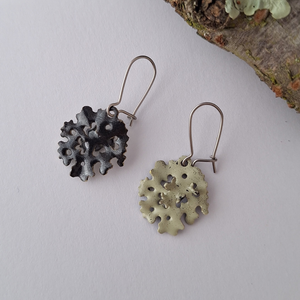Hulley Jewellery - Foliose Turn Collection - Small Reversible Lichen Drops
