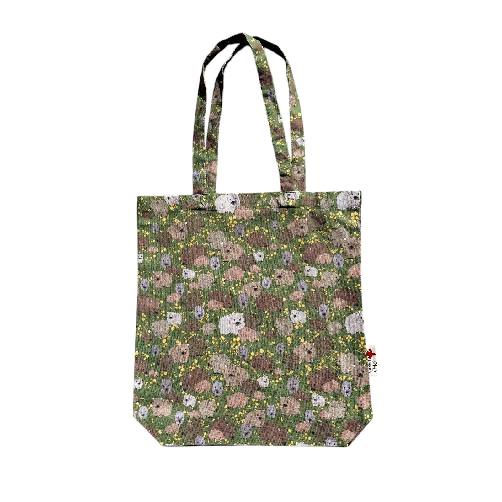 Red Parka - Tote Bag - Wombat & Wattle Pattern