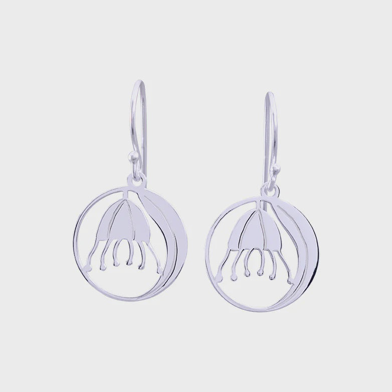 Red Parka - Drop Earrings - Recycled Sterling Silver - Blue Gum