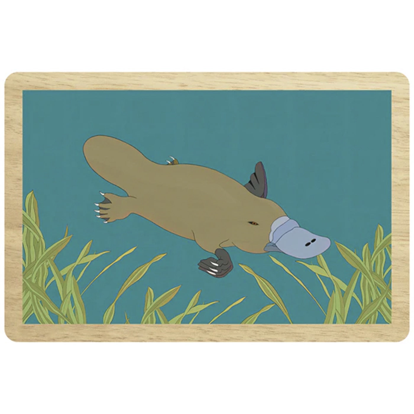 Red Parka - Wooden Magnet - Platypus