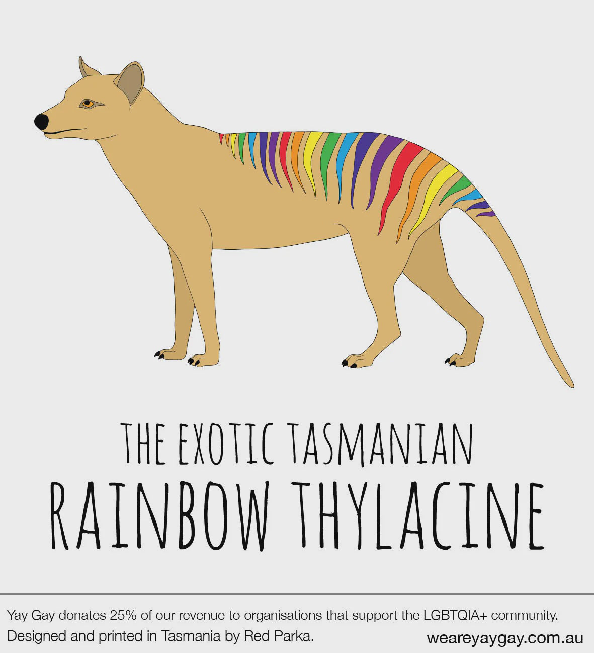Red Parka - Sticker - Rainbow Thylacine