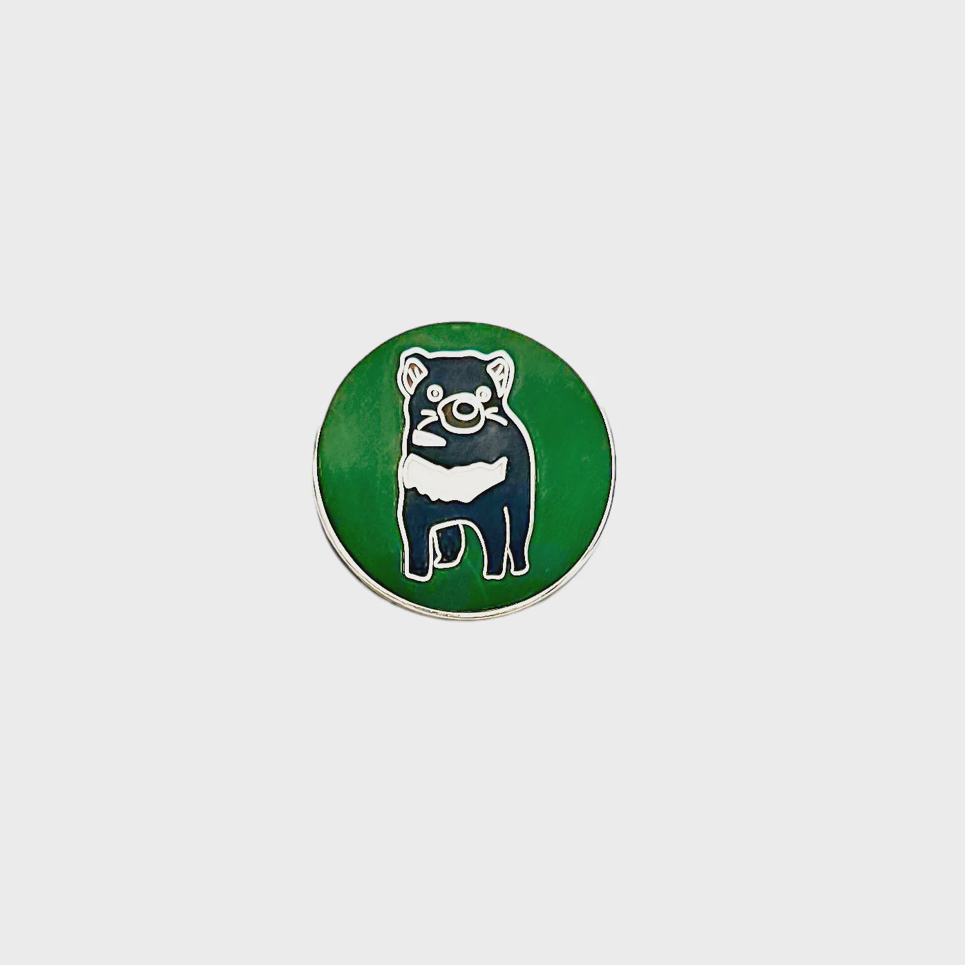 Red Parka - Enamel Pin - Tasmanian Devil (Green)