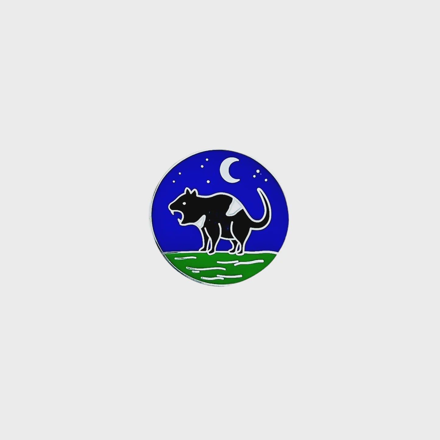 Red Parka - Enamel Pin - Tasmanian Devil at Night