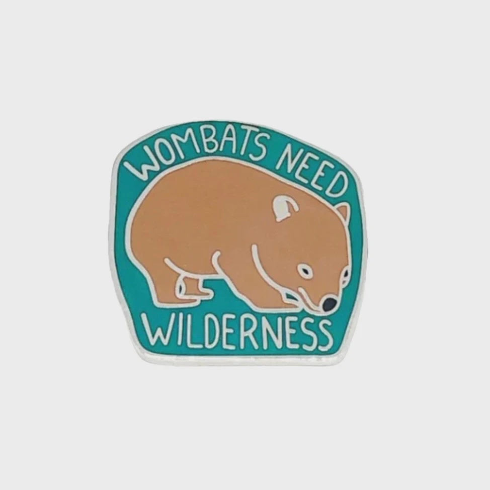 Red Parka - Enamel Pin - Wombat Needs Wilderness