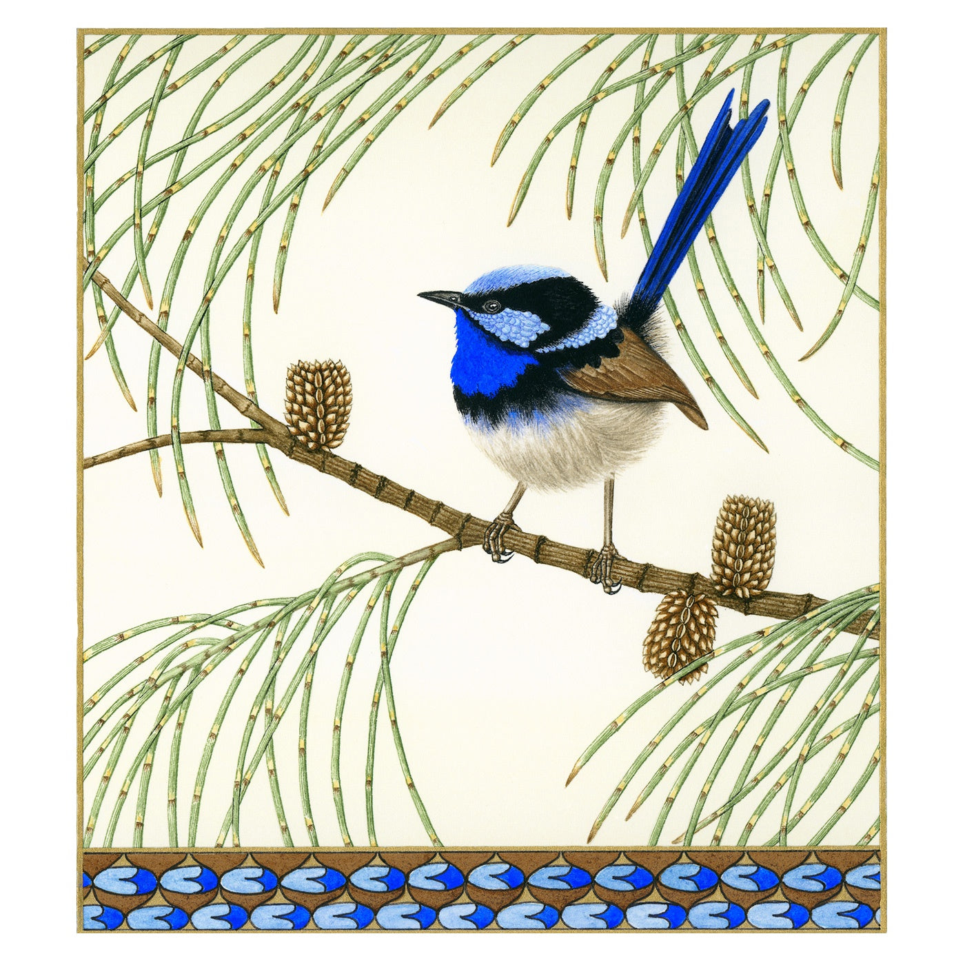Sylvie Gerozisis - Birds of Tasmania - Art Print - Superb Fairy-wren
