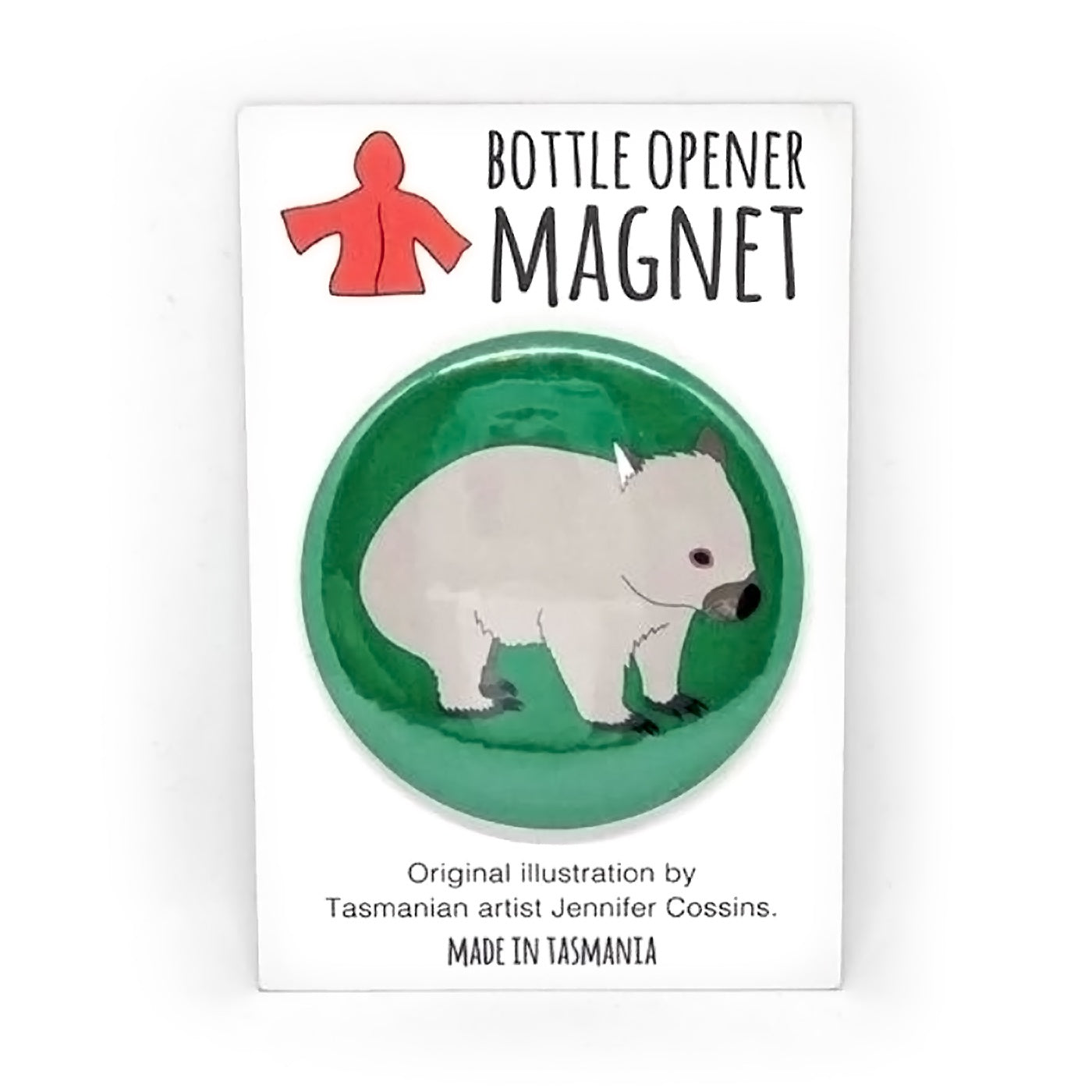 Red Parka – Bottle Opener Magnet - Wombat