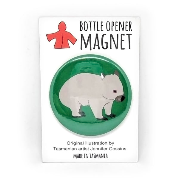 Red Parka – Bottle Opener Magnet - Wombat - Wild Island Tasmania