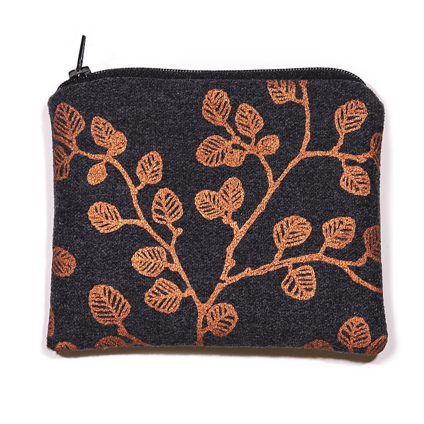 Stalley Textile Co - Zip Purse - Small - Fagus - Copper on Charcoal