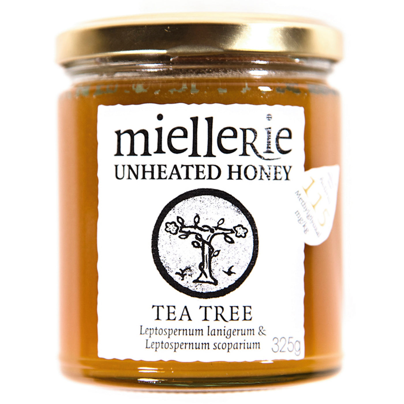 Miellerie Honey – Tea Tree  /  Manuka  (132 Methylglyoxal mg/kg ) – 325g