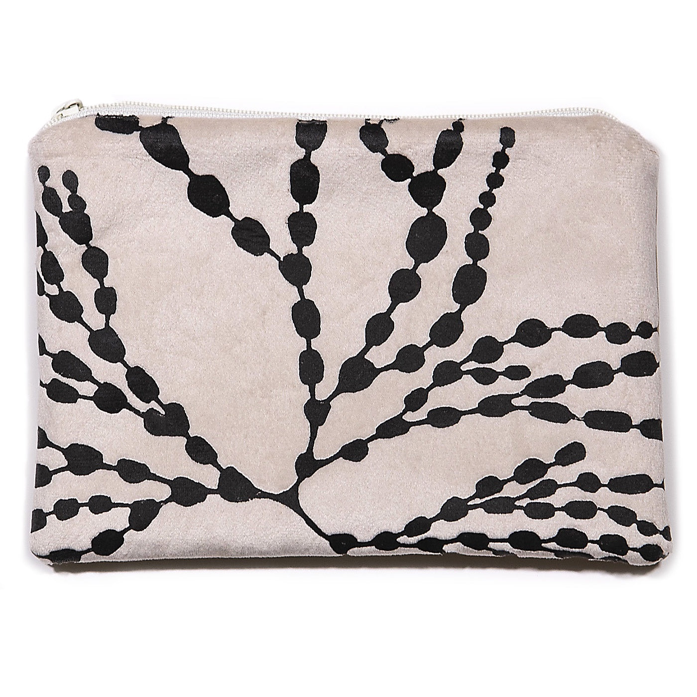 Stalley Textile Co - Zip Purse - Large - Bubbleweed - Black on Cream