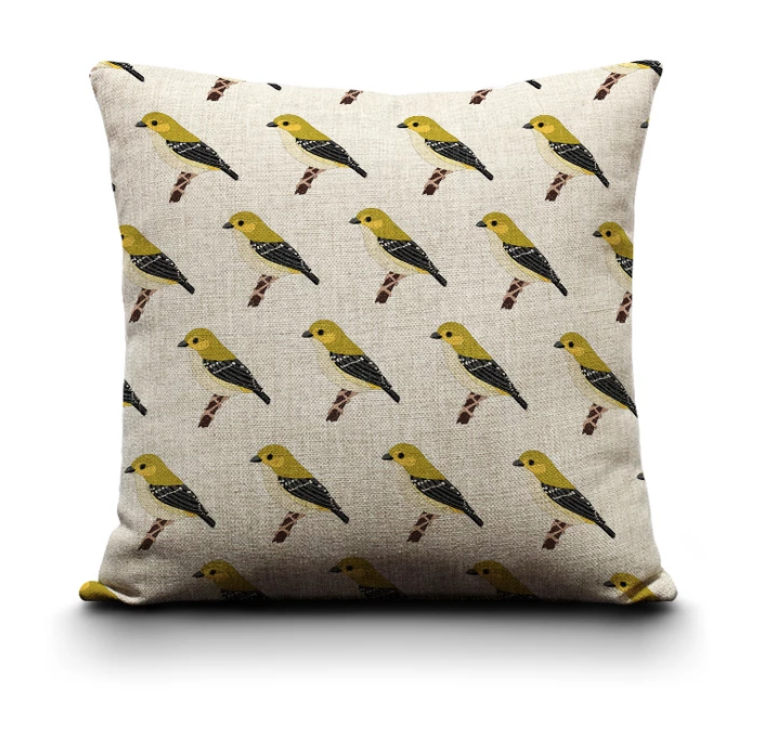 Red Parka - Cushion Cover - Forty Spotted Pardalote