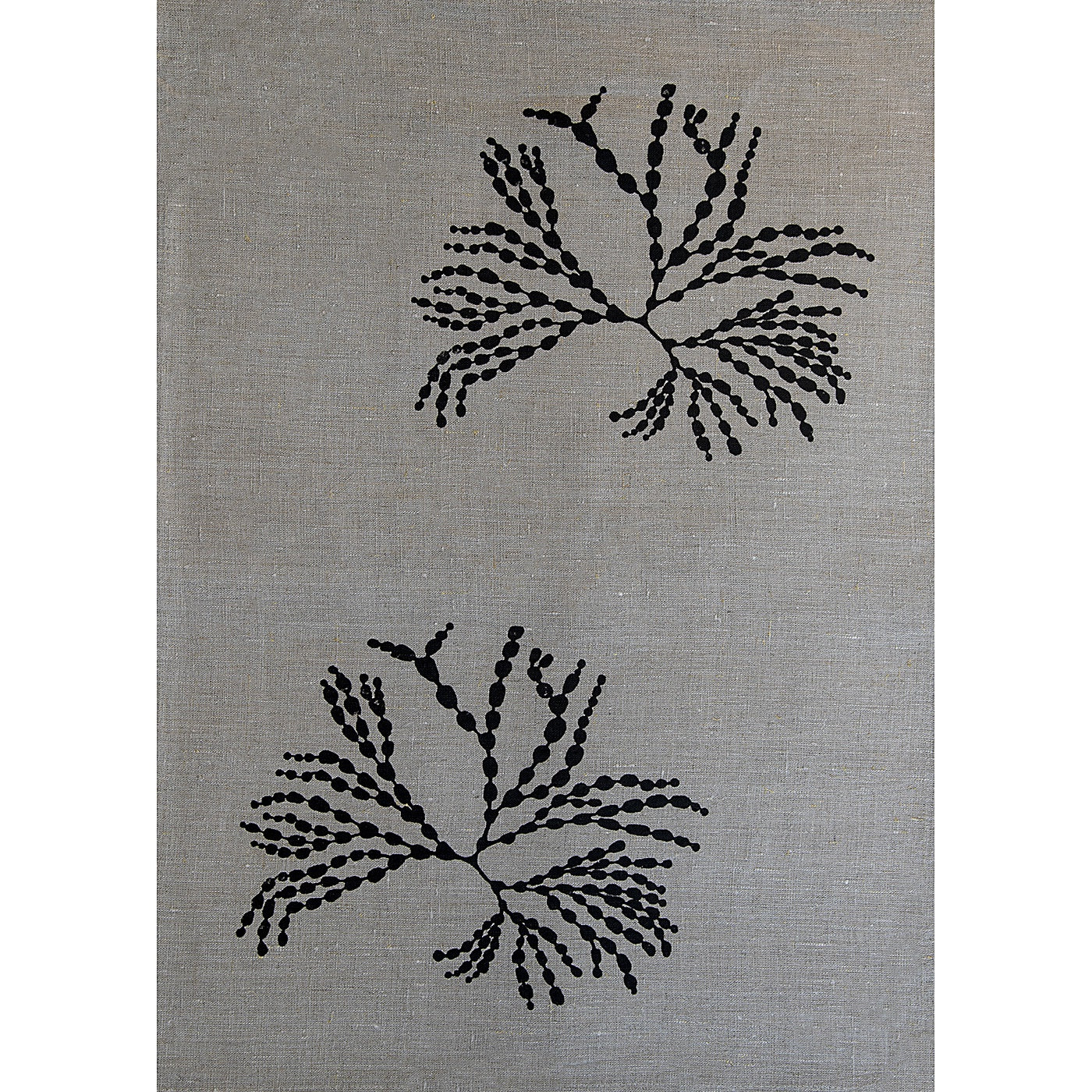 Stalley Textile Co. - Tea Towel - Bubbleweed - Black on Flax