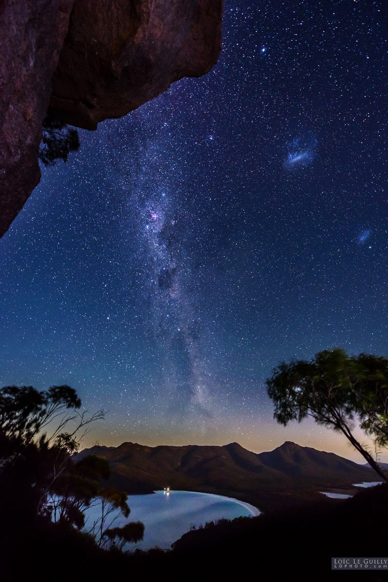 Loic Le Guilly - Moonset over Wineglass Bay