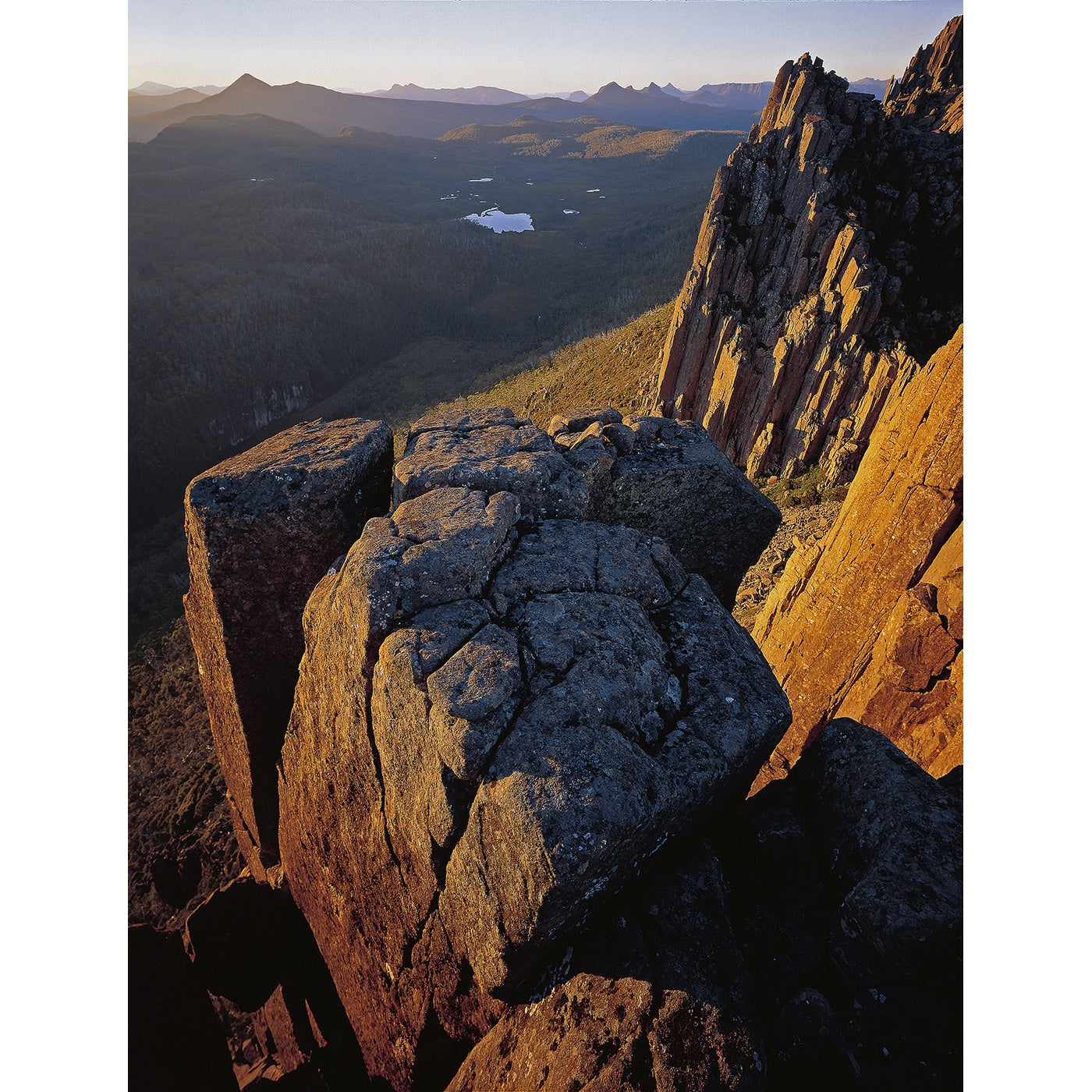 Rob Blakers - Franklin River Headwaters - Evening View to Lake Hermione