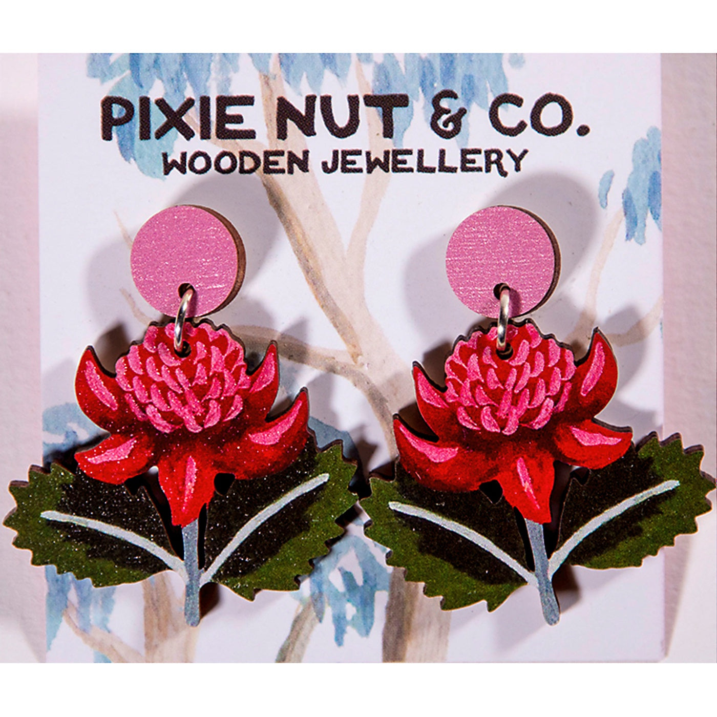 Pixie Nut & Co - Earrings - Waratah