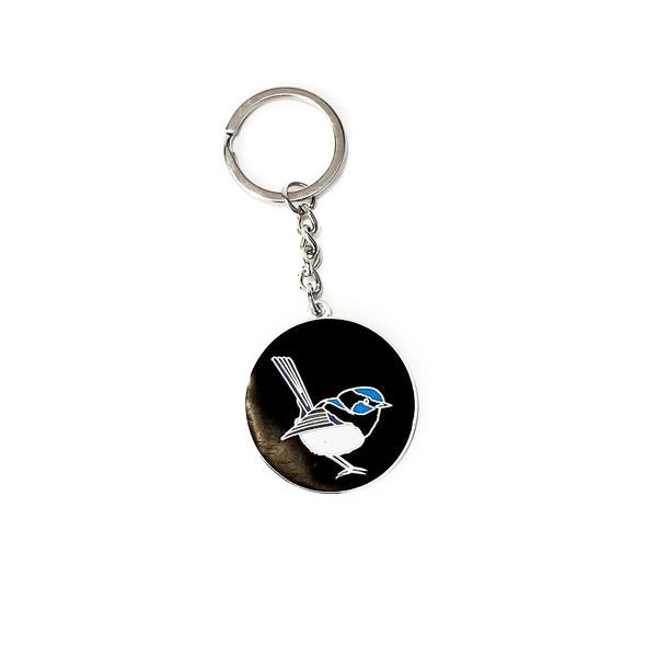 T.J.Finch - Enamel Keyring - Fairy Wren