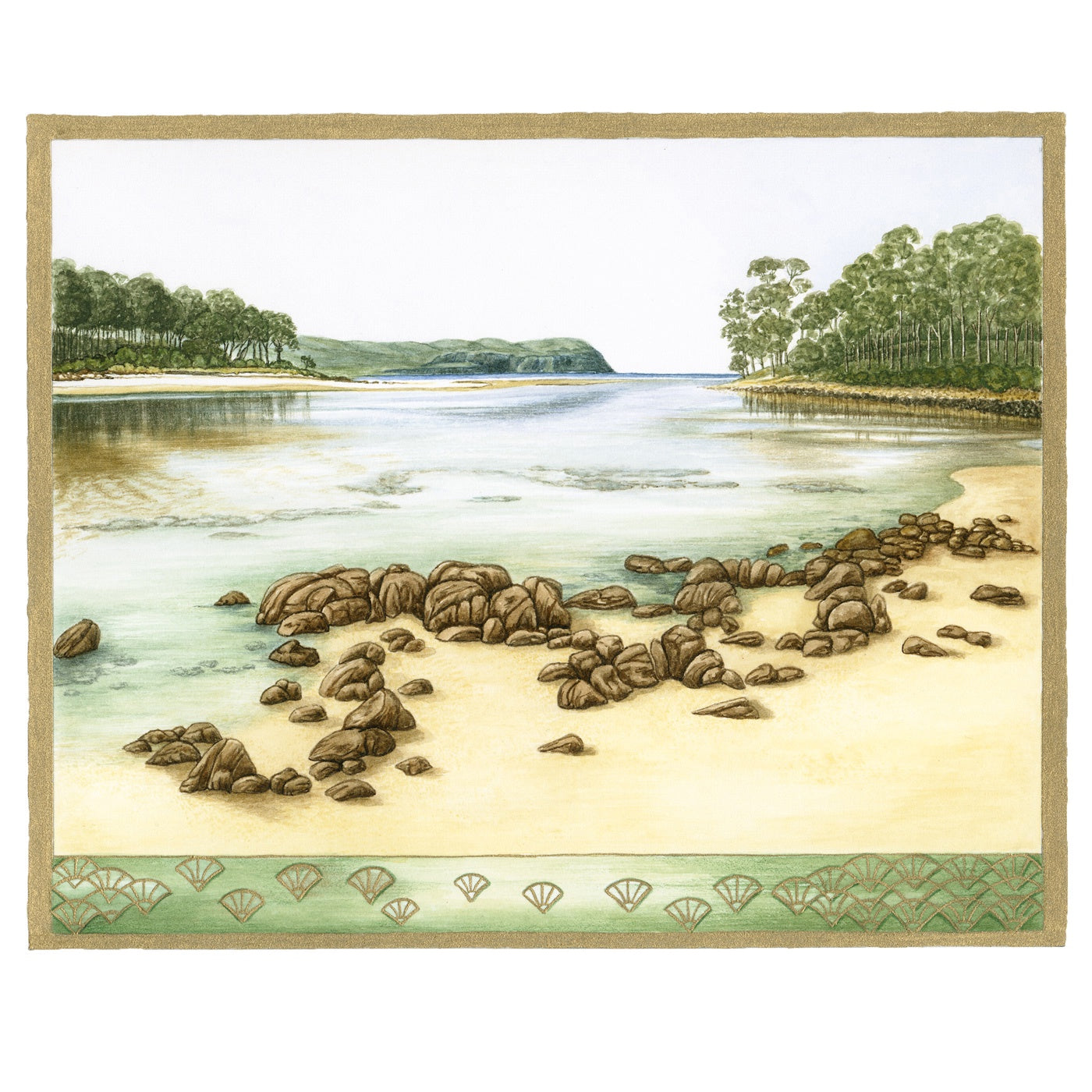 Sylvie Gerozisis - Landscapes of Tasmania - Art Print - Cloudy Bay Lagoon