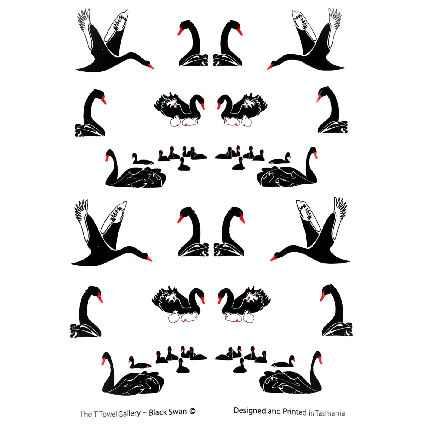 The T-Towel Gallery - Tea Towel - Black Swan