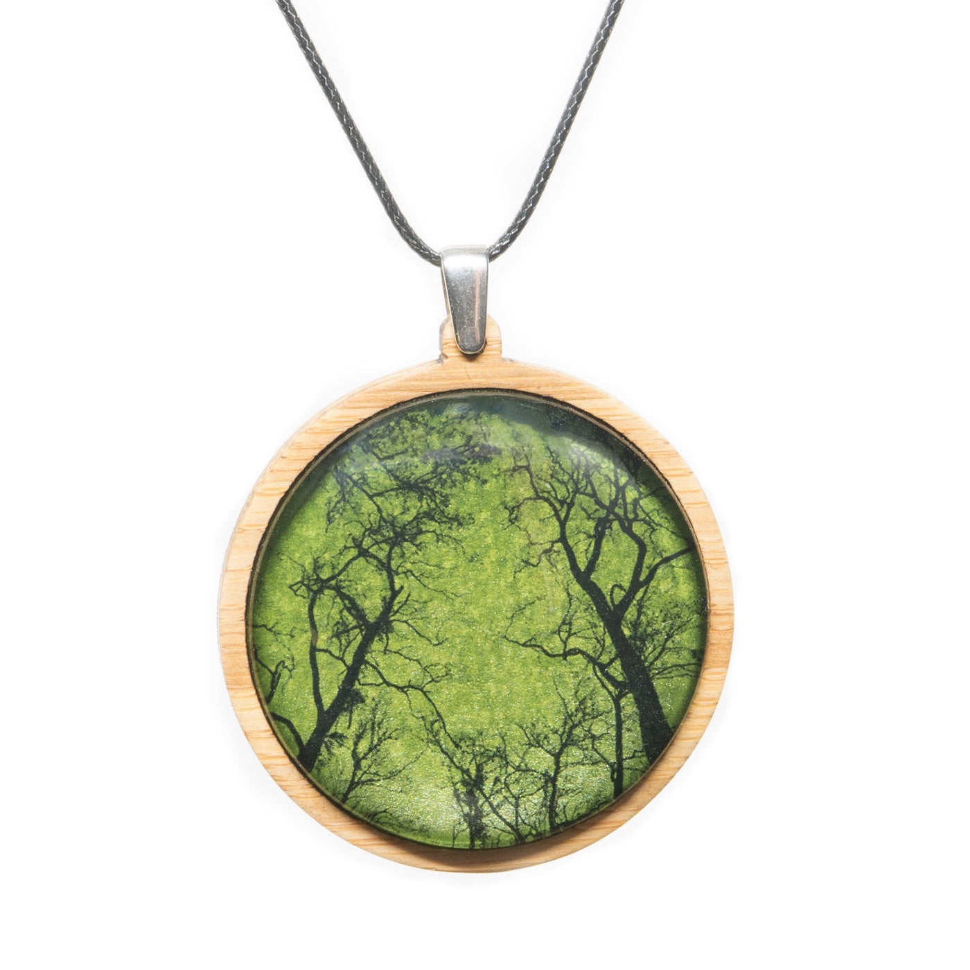 Myrtle & Me - Pendant - Gum Trees After Fire - Metallic Green