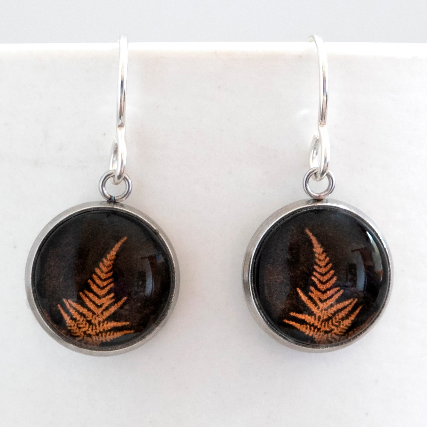 Myrtle & Me - Drop Earrings - Fern - Metallic Bronze