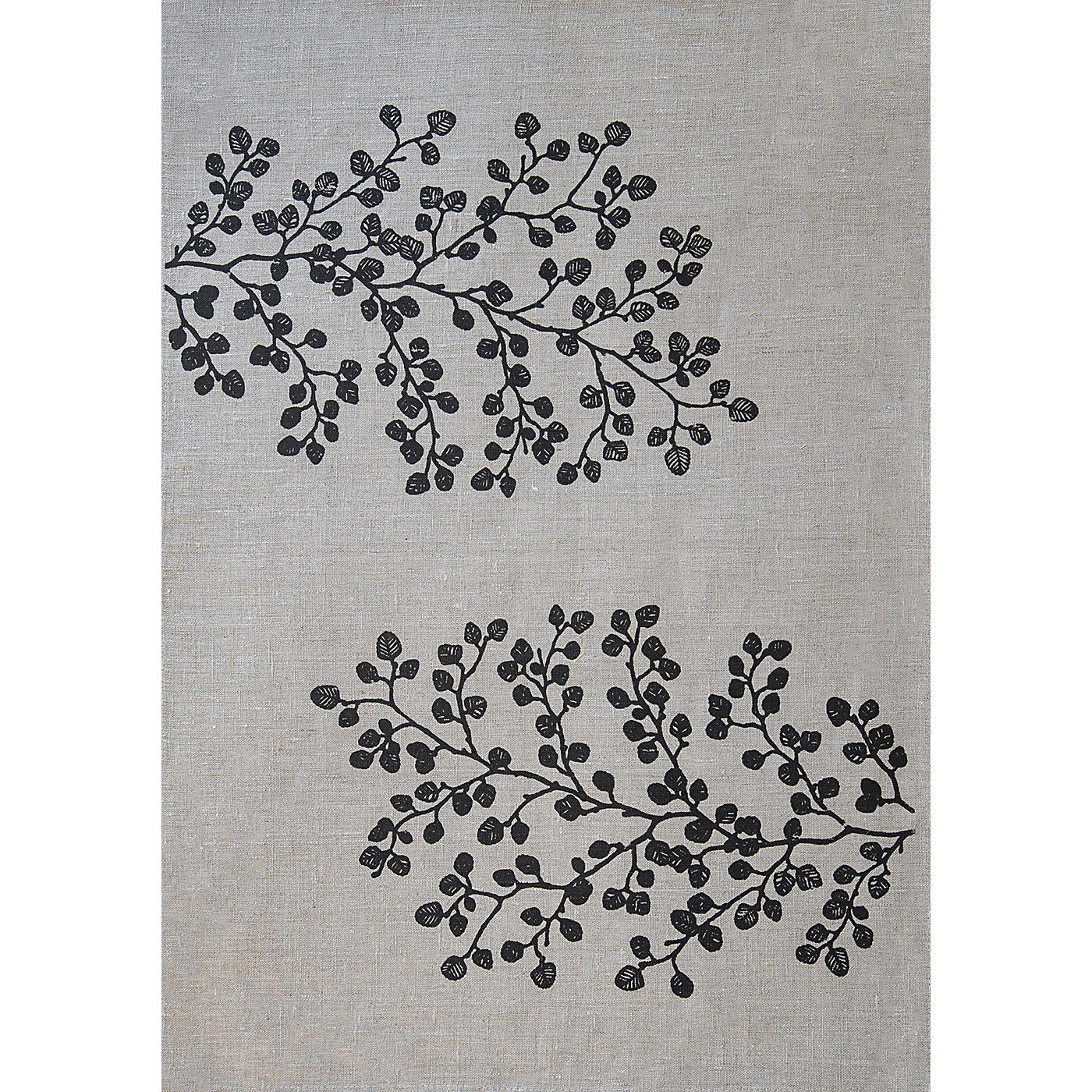 Stalley Briton - Tea Towel - Fagus - Black on Flax