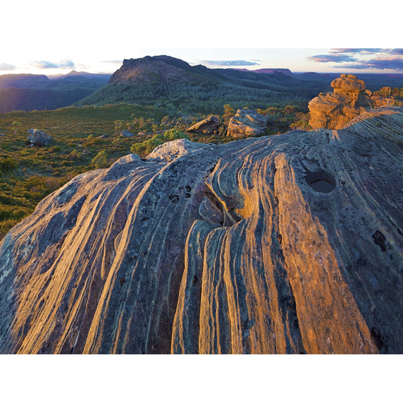 Rob Blakers - Lake St Clair - Evening Sandstone